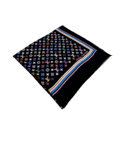 Louis Vuitton x Takashi Murakami Monogram Multicolore silk square scarf