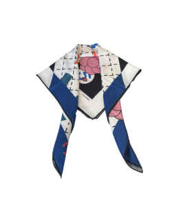 Chanel Chanel Silk Scarf 90 Double C Quilted Pattern