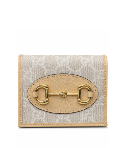 Gucci Horsebit 1955 Card Case Wallet Beige 621887 92Tcg 9761