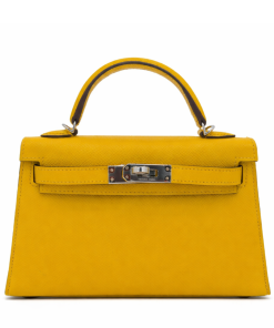 Hermes Kelly Sellier 20 Jaune Citron Epsom Palladium Hardware