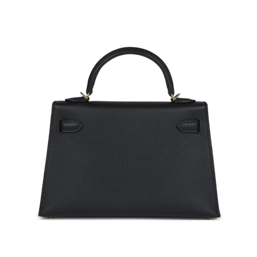 Hermes Kelly Sellier 20 Black Epsom Gold Hardware - Image 3