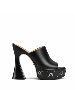 Gucci Women's Platform Slide Sandal Black 740426 C9D00 1000
