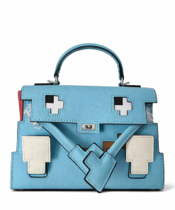 Hermès Kelly 20 Doll Picto Celeste Epsom Leather Palladium Hardware