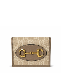 Gucci Horsebit 1955 Card Case Wallet Beige ?621887 92Tcg 9761