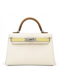 Hermes Kelly Mini 20 Veau Epsom Tricolore Palladium Hardwre