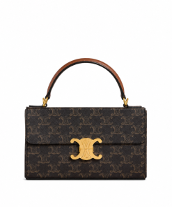 Celine Box Triomphe In Triomphe Canvas And Calfskin Tan 199992Cuz04Lu