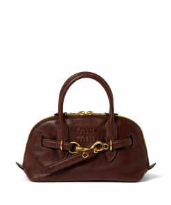 Miu Miu Aventure nappa leather top-handle bag Briarwood