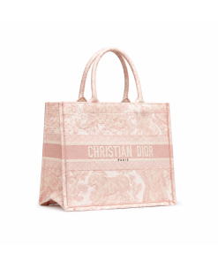 Dior Book Tote Pink Toile De (36 X 27.5 X 16.5 Cm)