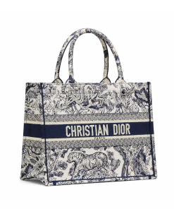 Dior Book Tote Blue Toile De (36 X 27.5 X 16.5 Cm)