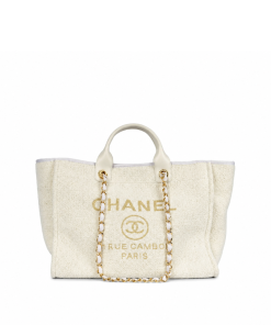 Chanel Small Deauville Canvas Tote 34Cm