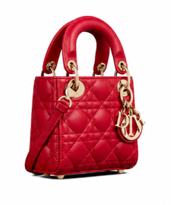 Micro Lady Dior Bag Scarlet Red 12cm