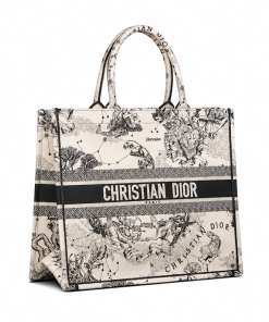 Large Dior Book Tote Latte Toile De (42 X 35 X 18.5 Cm)