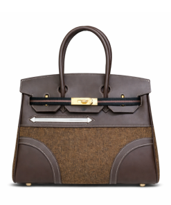 Hermès 25cm Birkin Go Team Ebene Swift Feutre Gold Hardware