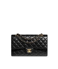 Chanel Medium Flap Bag Black 25Cm A01112 Y01295 94305