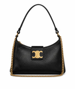 Celine Wiltern Clutch Triomphe Soft In Smooth Black 30Cm