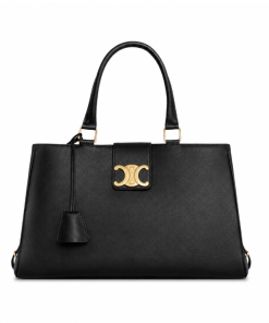 Celine Medium Appoline Bag In Supple Calfskin Black 37Cm 114963Fk6 38No