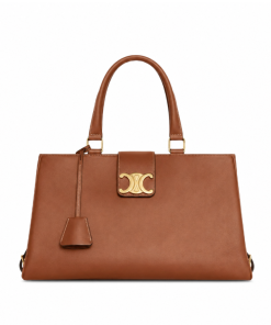 Celine Medium Appoline Bag In Supple Calfskin Brown 37Cm 114963Fk6 04Lu