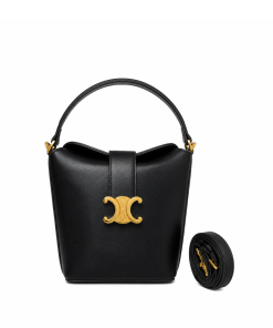Celine Mini Bucket Triomphe In Smooth Calfskin Black 17Cm 10K943Fj9 38No