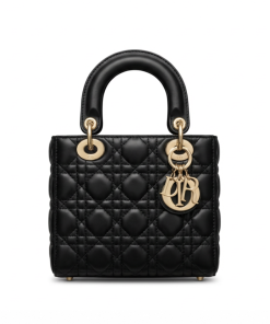 Small Lady Dior Bag Black Cannage Lambskin 20cm