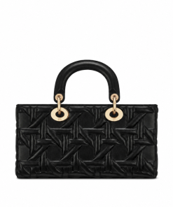 Dior Small Lady D-Joy Bag Black Graphic Cannage Lambskin 22Cm