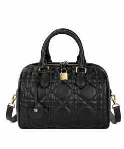 Dior Groove 25 Bag Black Macrocannage Calfskin