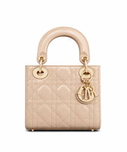 Dior Powder Beige Chain Mini Lady Dior Bag 17cm
