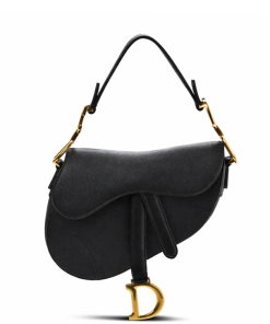 Dior Saddle Bag Large Black Grained Calfskin