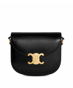 Celine Teen Besace Triomphe In Shiny Calfskin Black 110413Bf438No