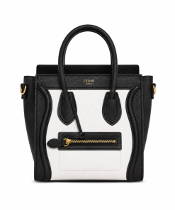 Celine Nano Luggage Handbag Black White 20Cm