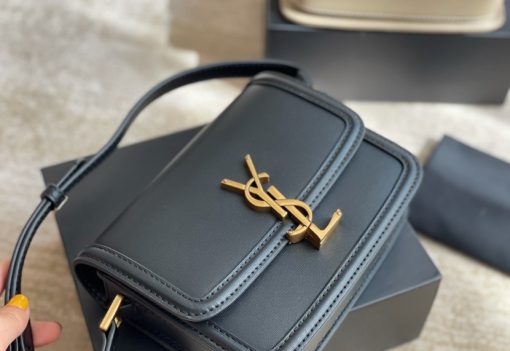 Saint Laurent Solferino Small Satchel In Box Saint Laurent Leather Black Noir 19Cm 6343060Sx0W1000 - Image 4