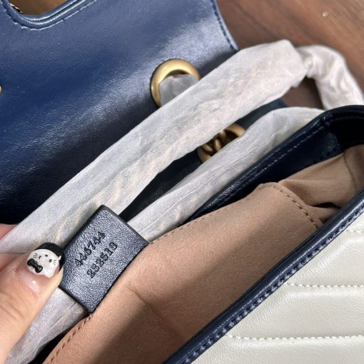 Gucci Marmont In White And Dark Blue 22Cm - Image 2