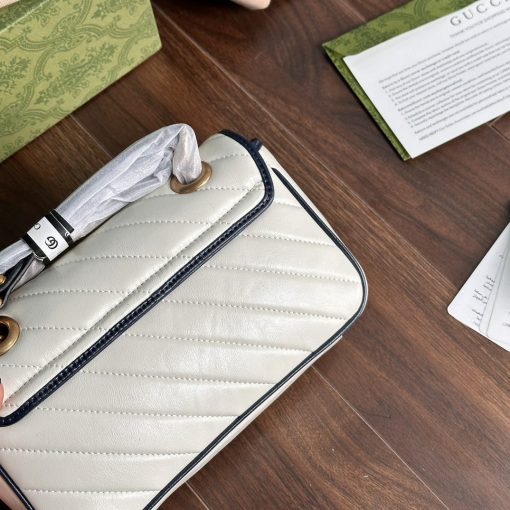 Gucci Marmont In White And Dark Blue 22Cm - Image 8