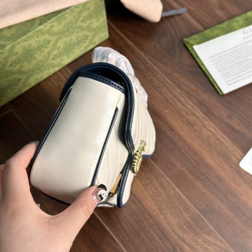 Gucci Marmont In White And Dark Blue 22Cm - Image 7