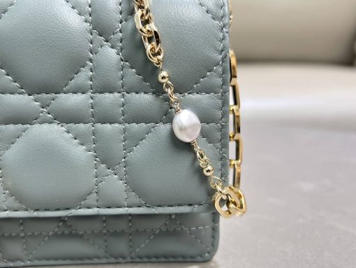 Lady Dior My Dior Top Handle Bag Blue - Image 4