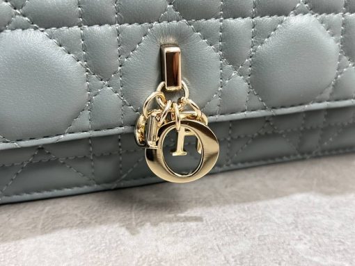 Lady Dior My Dior Top Handle Bag Blue - Image 5