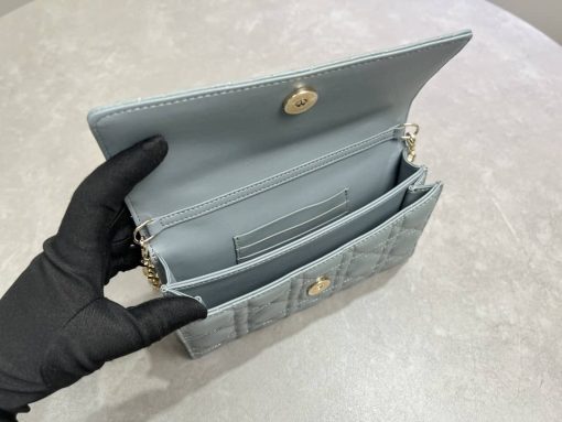 Lady Dior My Dior Top Handle Bag Blue - Image 2