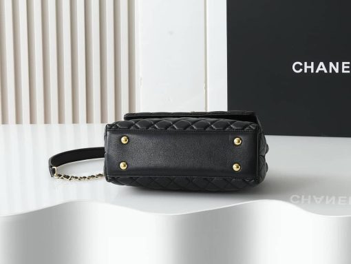 Chanel Coco Handle Black Caviar with Gold Hardware 25 - Image 8