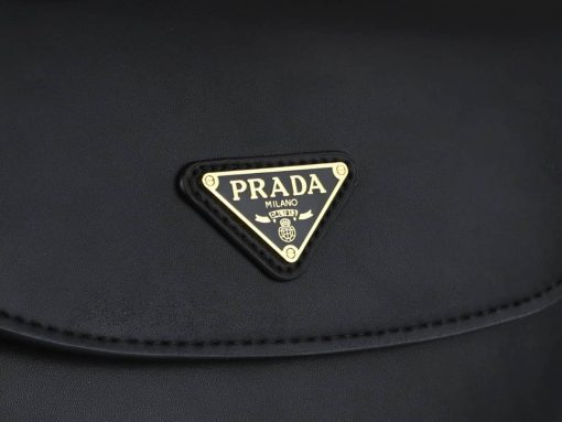 Prada Triangle Logo Patent Leather Shoulder Bag Black 17Cm - Image 6