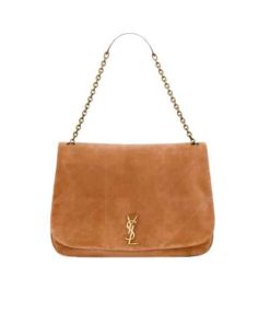 Saint Laurent Jamie 4.3 In Suede Brown 41Cm 7424311U8P72102