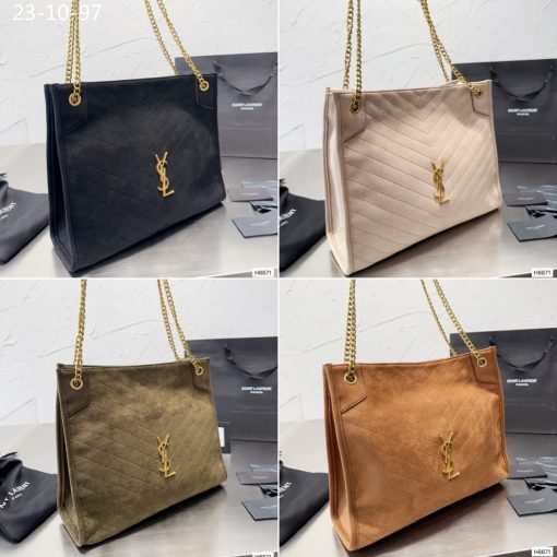 Saint Laurent Medium Niki Shopping Bag Brown 33Cm - Image 3