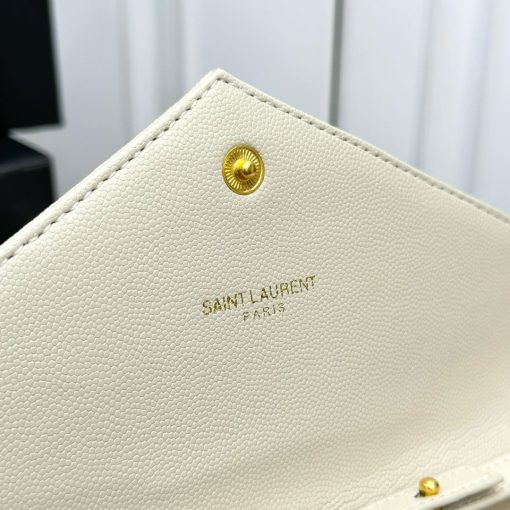Saint Laurent Classic Cassandre Chain Wallet Bag White 24Cm 377828Bow019207 - Image 8