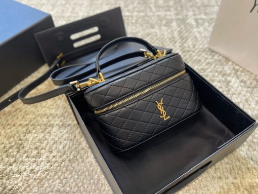 Saint Laurent Mini Gaby Leather Vanity Bag Strap Saint Laurent Black 18Cm 7667311El071000 - Image 2