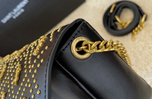 Saint Laurent Kate 99 Studded Shoulder Bag Black 25Cm - Image 4