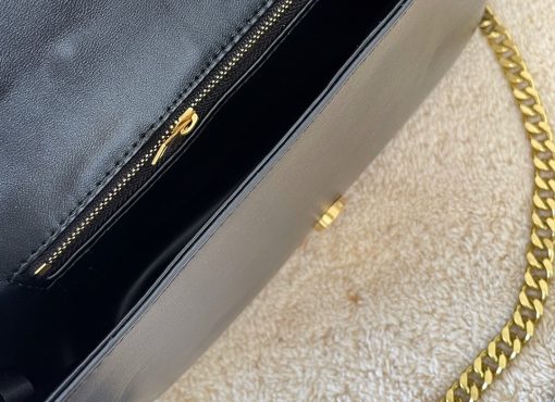 Saint Laurent Kate 99 Studded Shoulder Bag Black 25Cm - Image 9