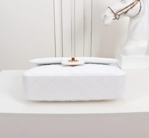Chanel Classic Mini Flap Gold Hardware White 25Cm - Image 7