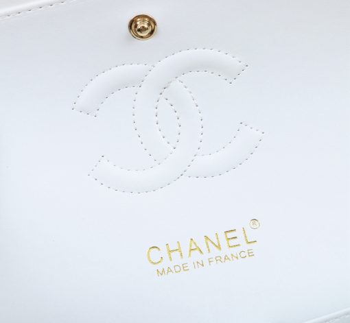Chanel Classic Mini Flap Gold Hardware White 25Cm - Image 6
