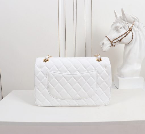 Chanel Classic Mini Flap Gold Hardware White 25Cm - Image 5
