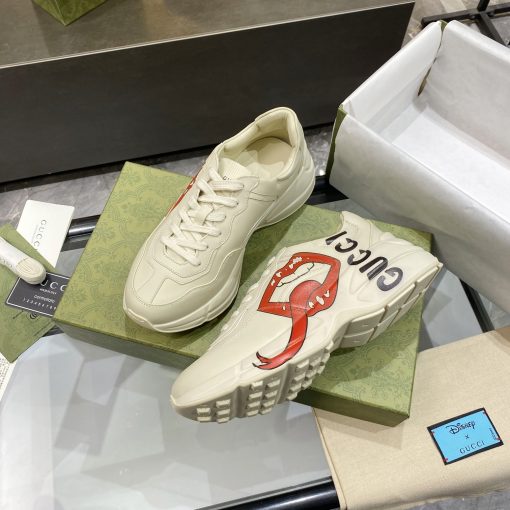 Gucci Women's Rhyton Sneaker With Mouth Print 552089 A9L00 9522 - Image 4