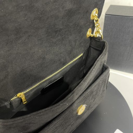 Saint Laurent Niki Baby Chain Bag In Suede Black - Image 6