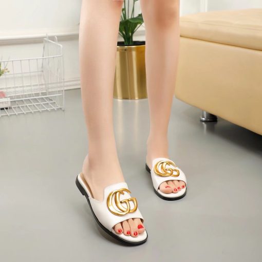 Gucci Princetown Gg Slippers Leather White - Image 5